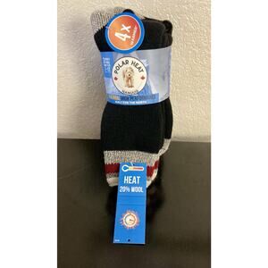 Polar Heat Nanuuq Premium Wool Thermal Socks 3-pack Men's Size 7-12 NEW